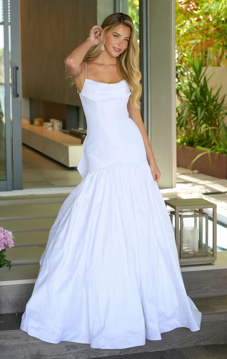 26422 - Ava Presley - Taffeta Mermaid Gown With Bow - Image 11