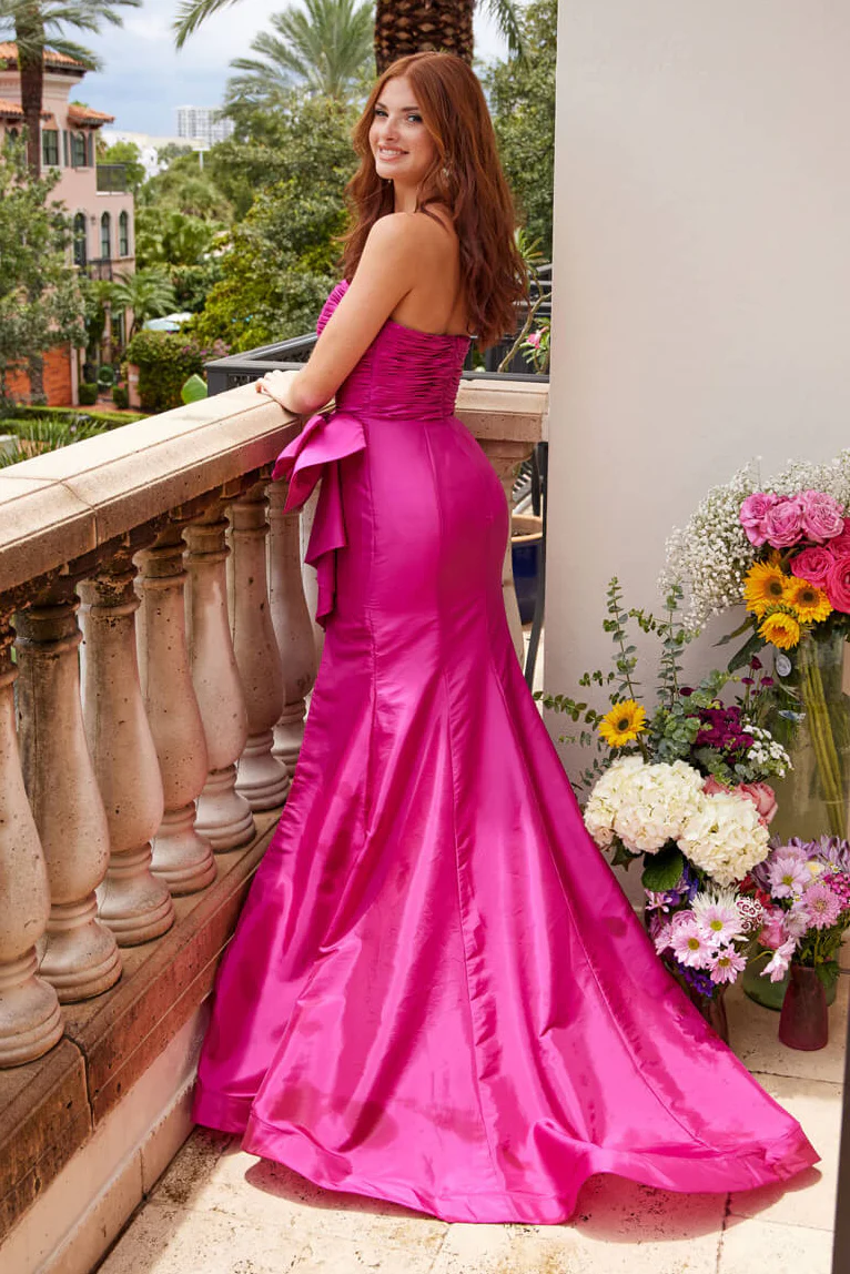 40072 - Ava Presley - Strapless Dress with Bow - Image 3
