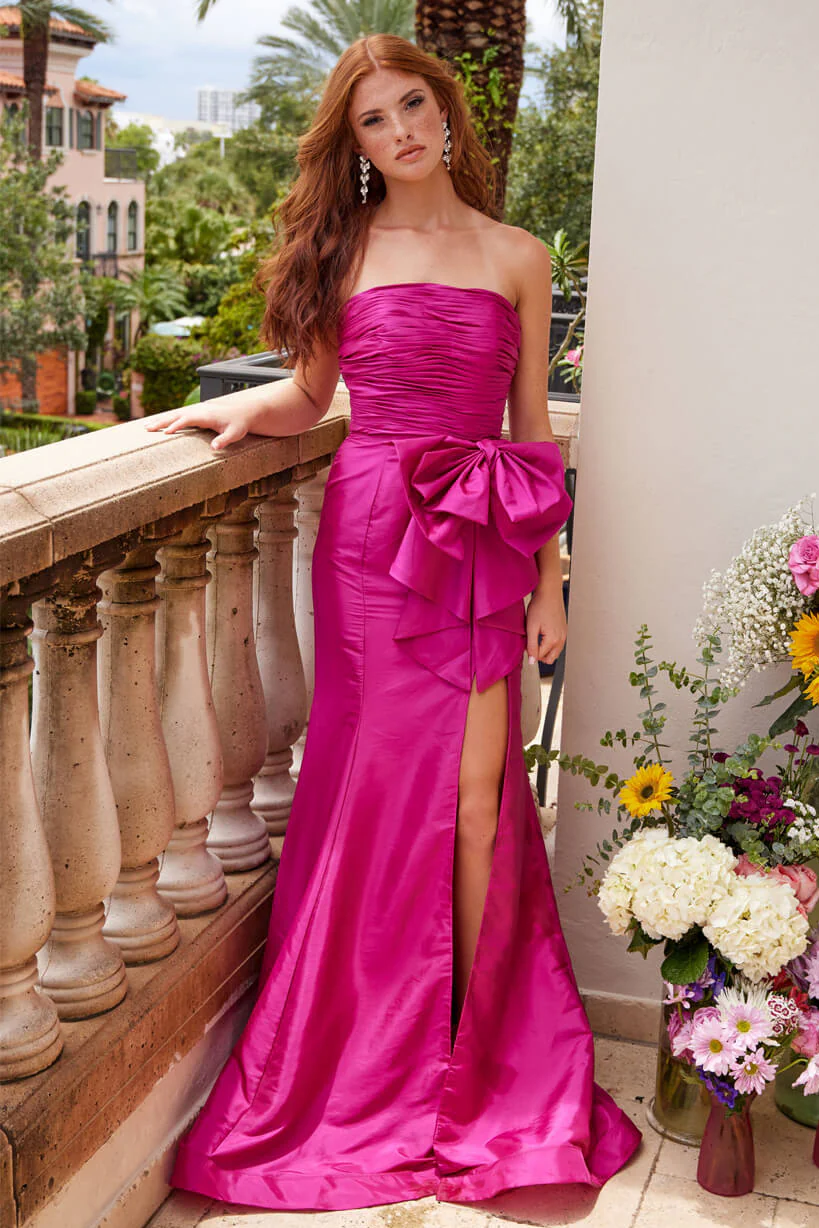 40072 - Ava Presley - Strapless Dress with Bow - Image 4