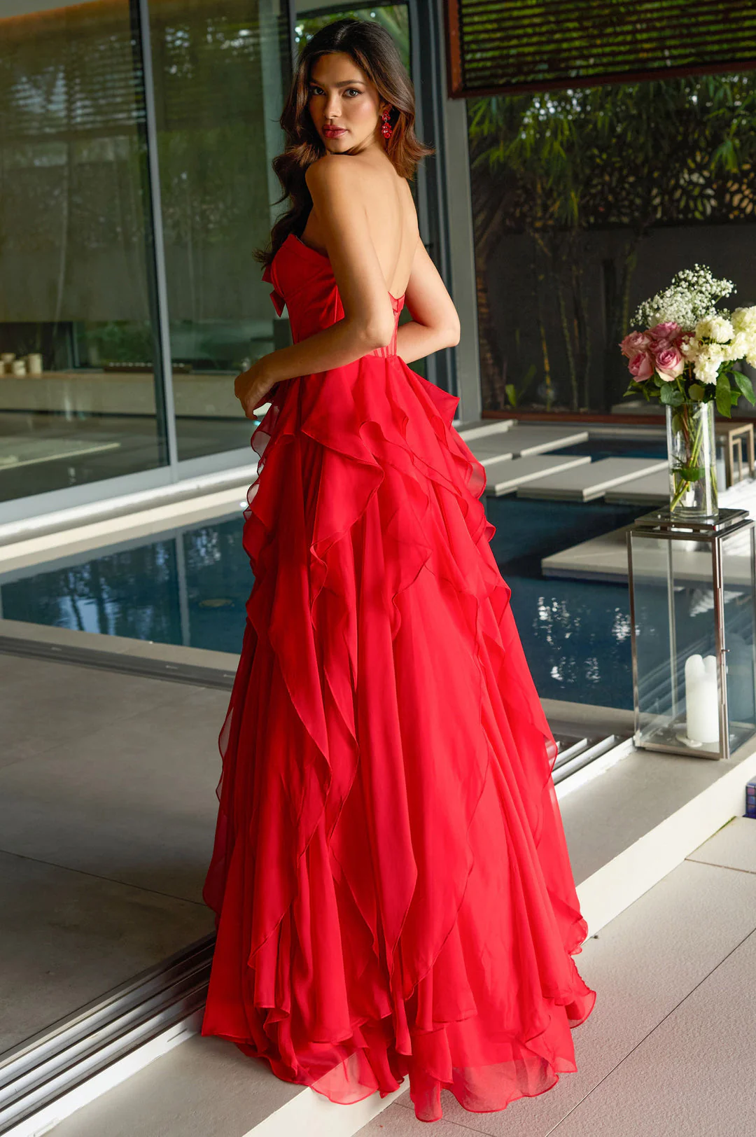 42209 - Ava Presley - A-Line Ruffle Gown - Image 3