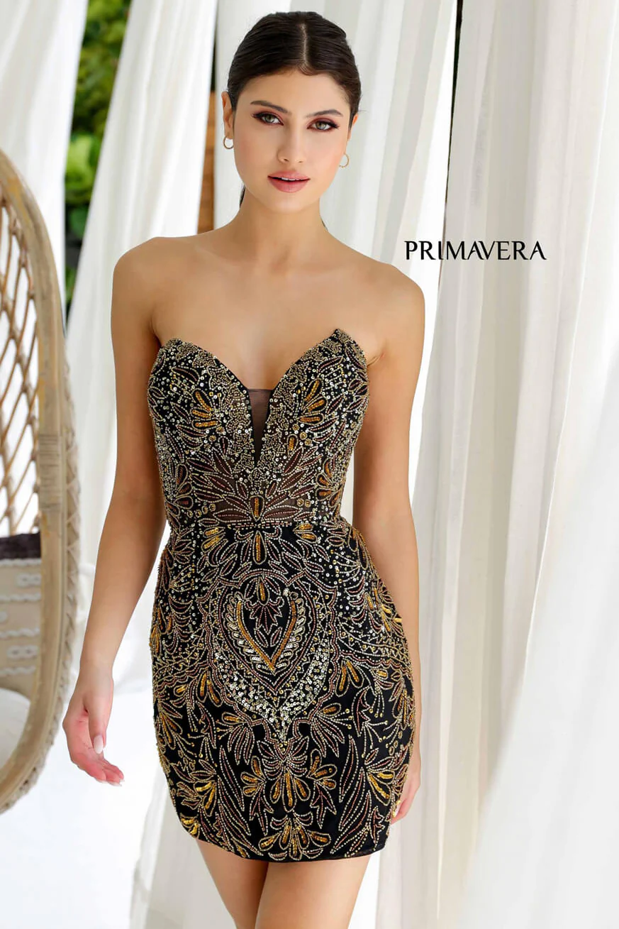 4226 - Primavera - Art Deco-Inspired Beaded Mini Dress - Image 5