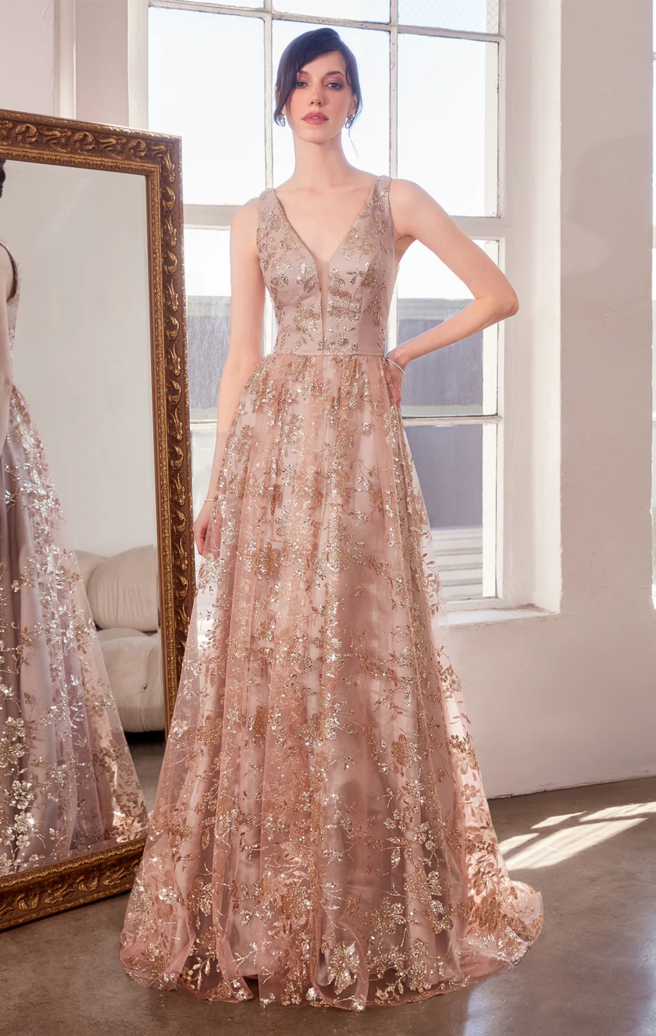 ARIELLE GLITTER TULLE GOWN - Image 12