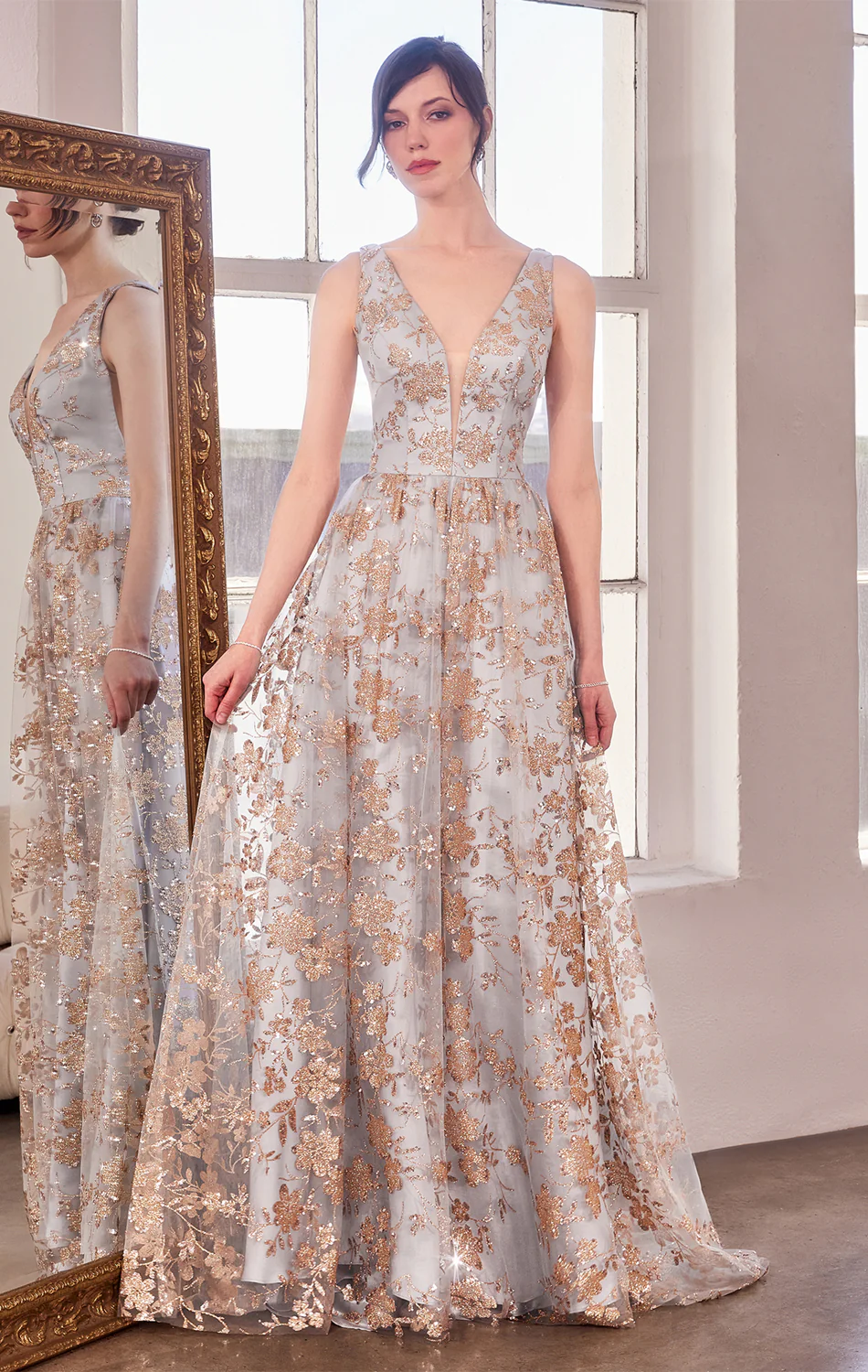 ARIELLE GLITTER TULLE GOWN - Image 3