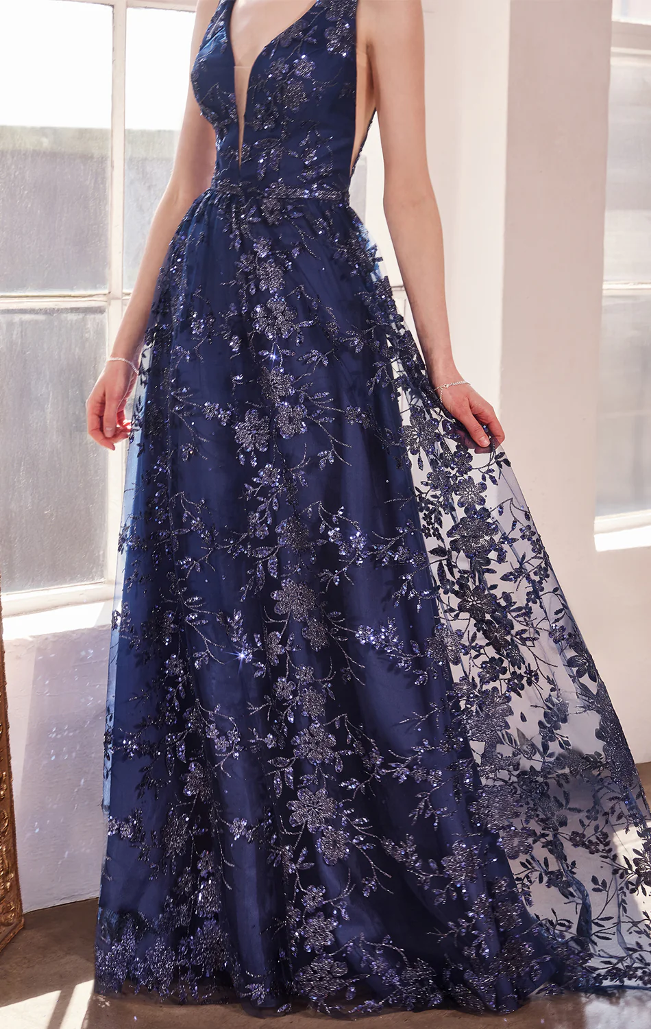 ARIELLE GLITTER TULLE GOWN - Image 7