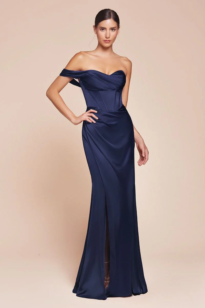 AUDRA GOWN - ONE SHOULDER LUXE SATIN CORSET DRESS - Image 10