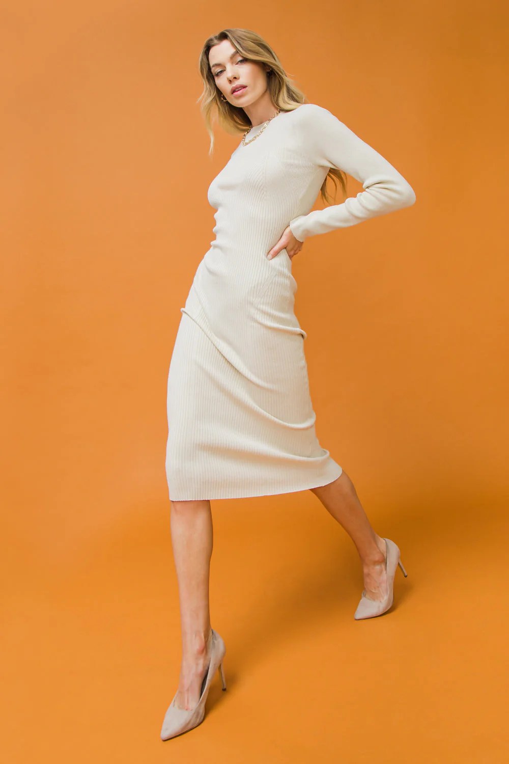 BE WITH YOU SWEATER MIDI DRESS - Image 4