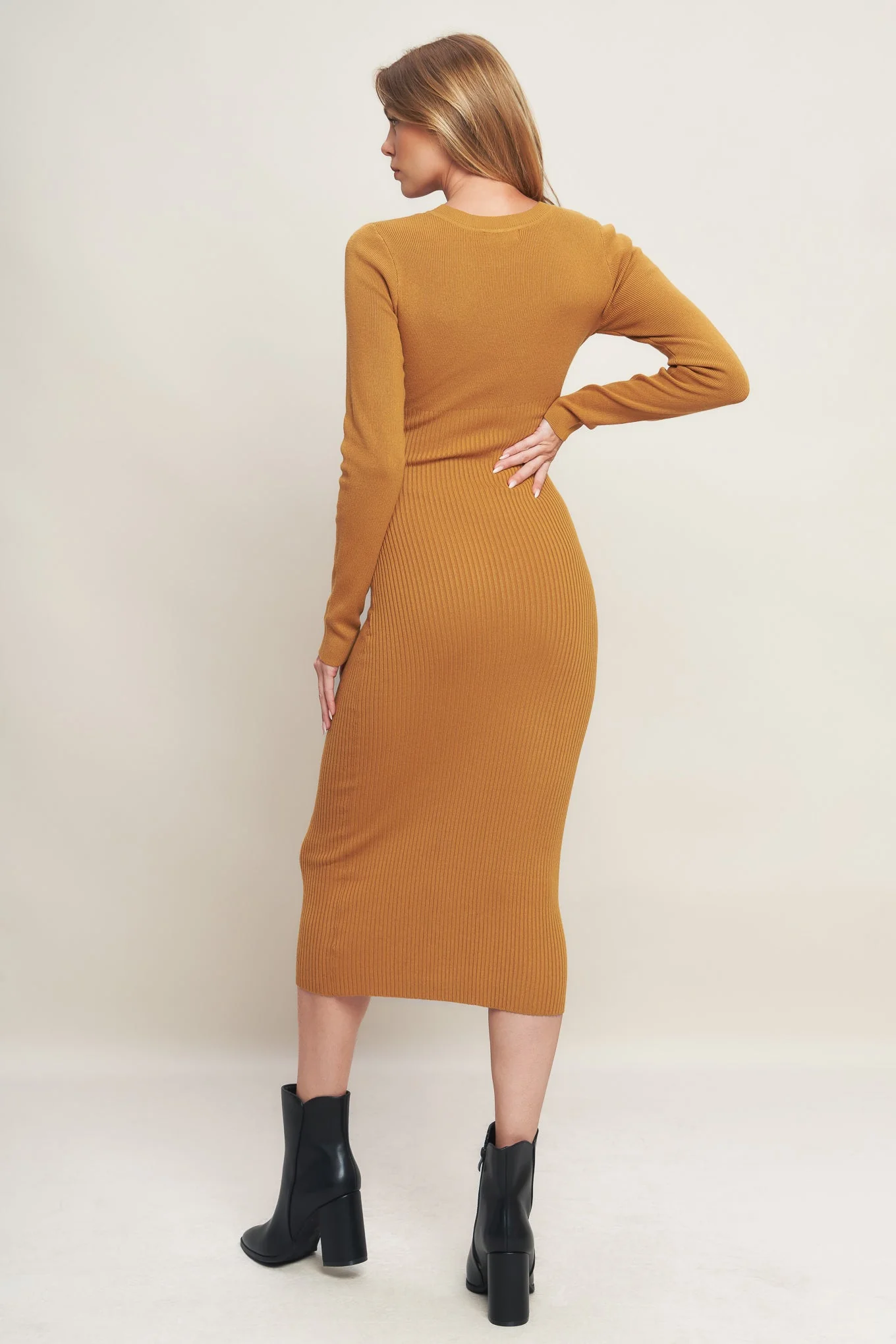 BE WITH YOU SWEATER MIDI DRESS - Image 9