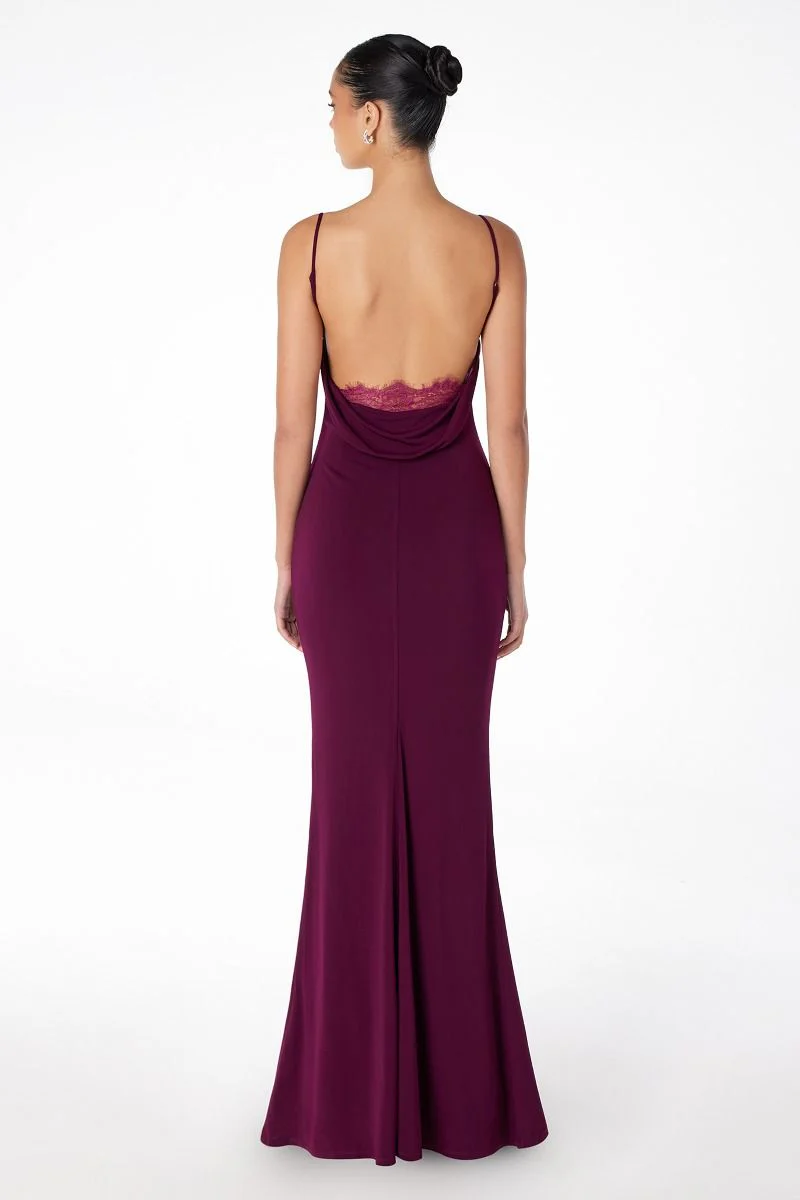 Bette Lace Back Draped Maxi Dress - Image 9