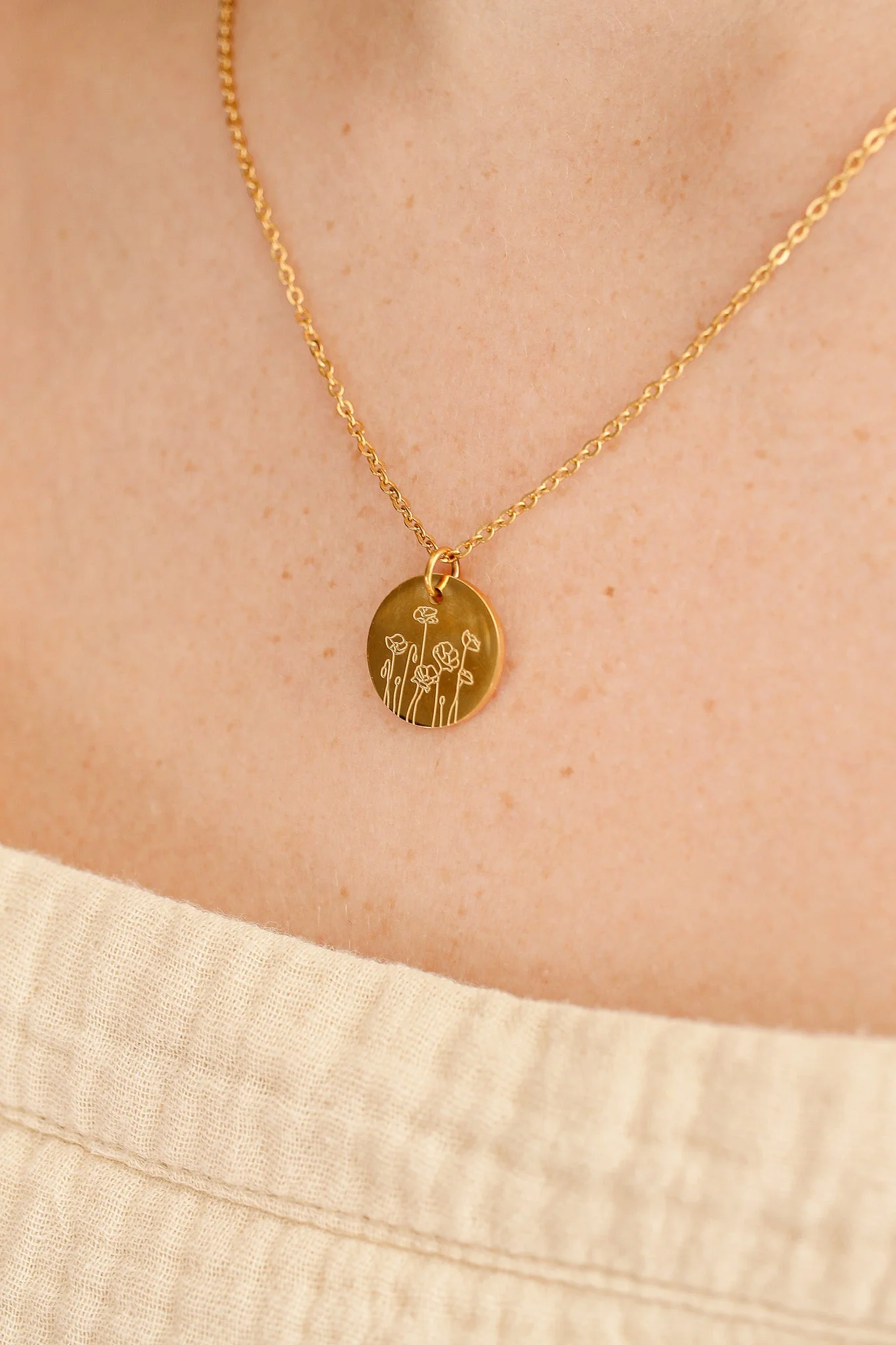Birth Flower Pendant Necklace - Image 17