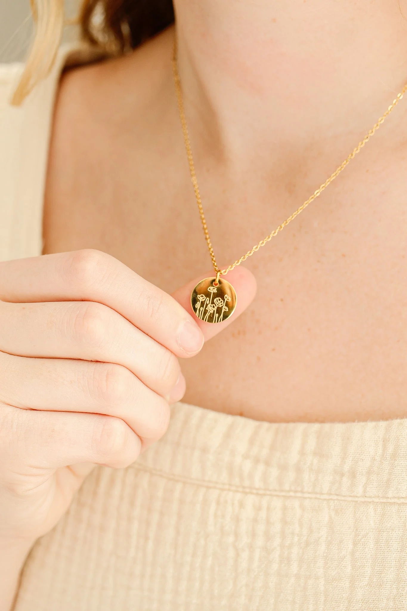 Birth Flower Pendant Necklace - Image 18