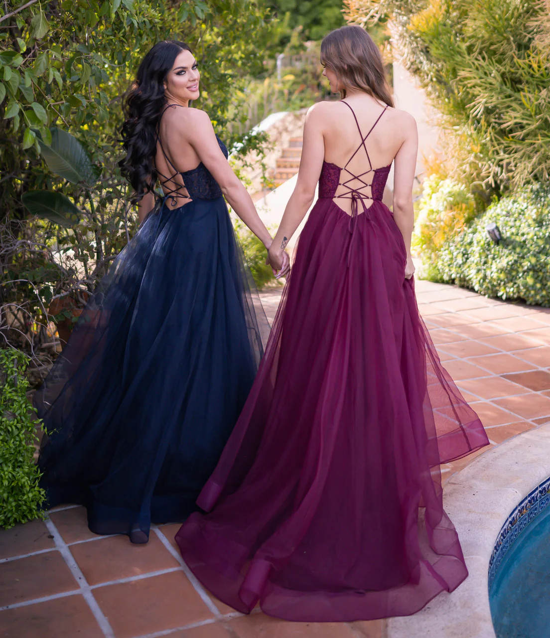 Dani Gown - Mulberry - Lace & Tulle A-line Dress - Image 9