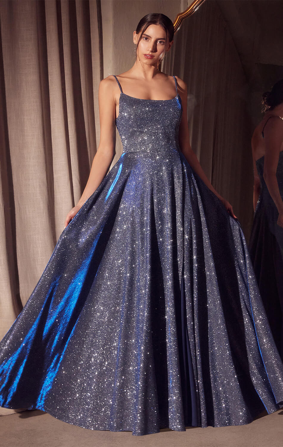 Eileen Gown - Elegant Shimmer Drape Formal Dress - Image 6