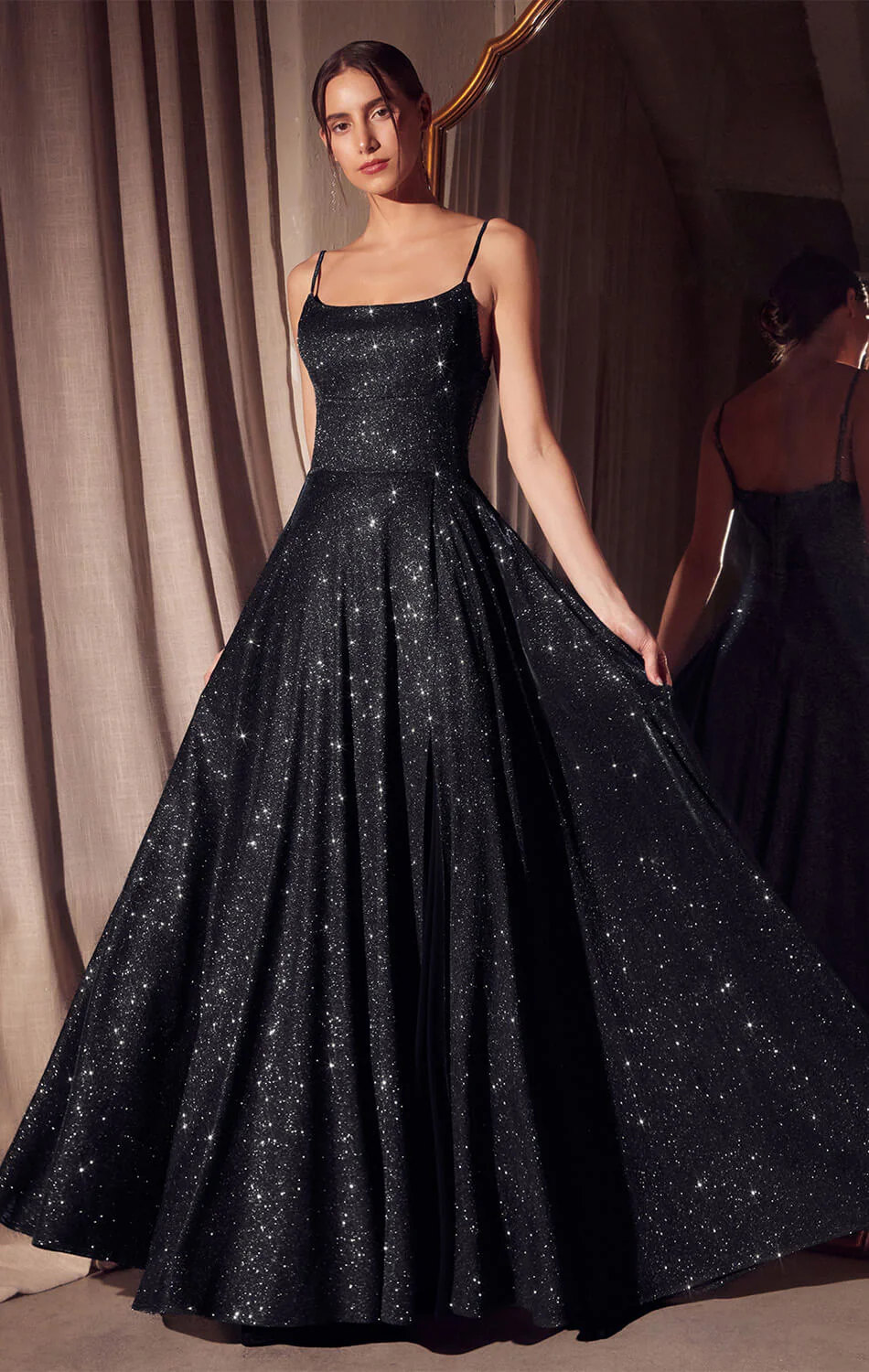 Eileen Gown - Elegant Shimmer Drape Formal Dress - Image 7
