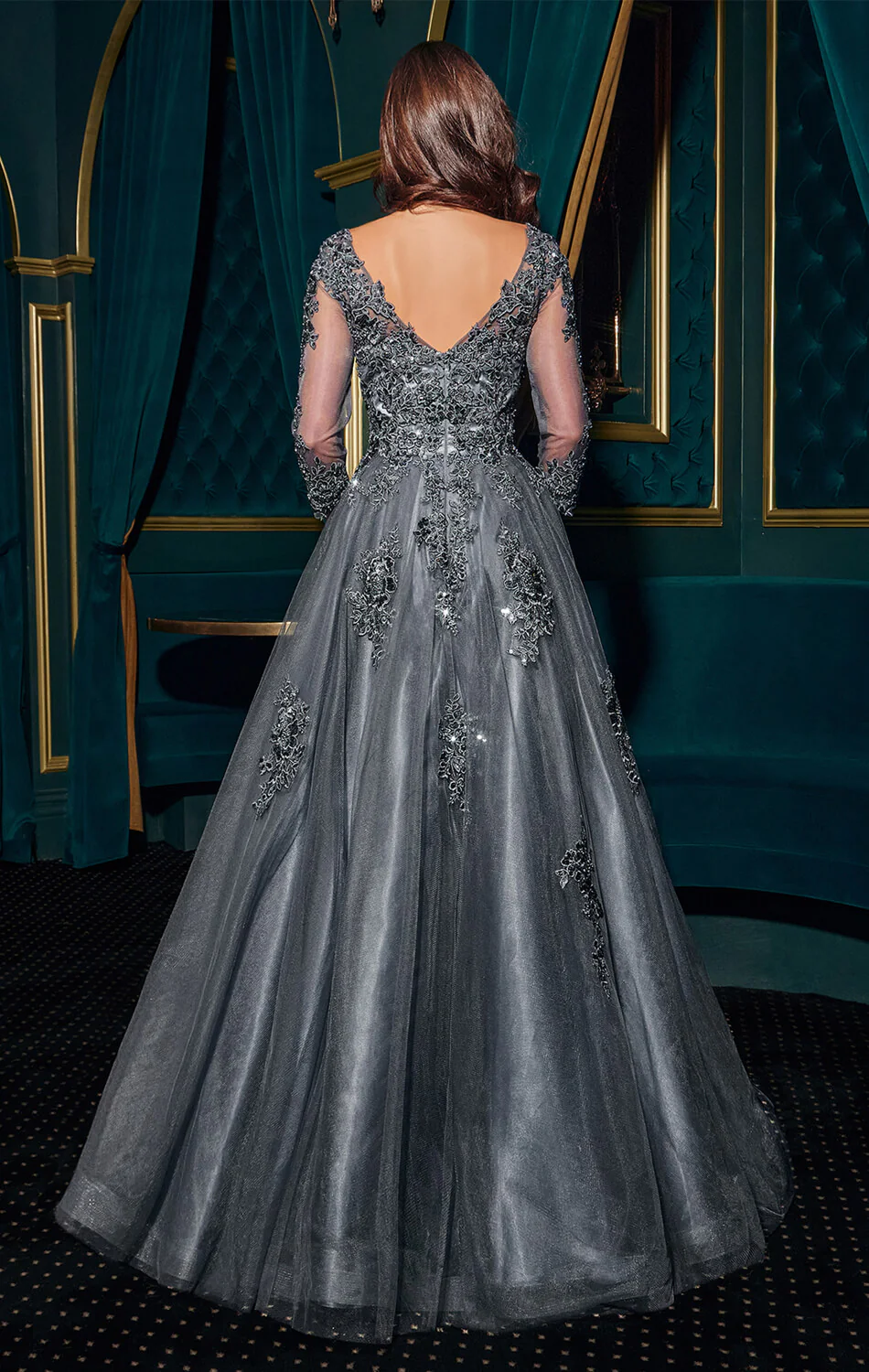 FRANCESCA GOWN - BALL GOWN WITH SLEEVES - Image 5