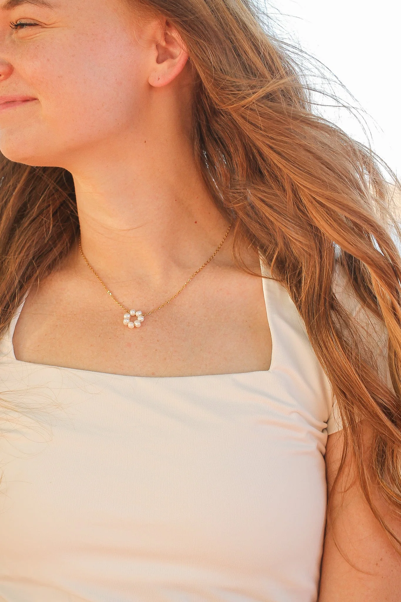 Lucy Necklace in Freshwater Pearl - Image 5