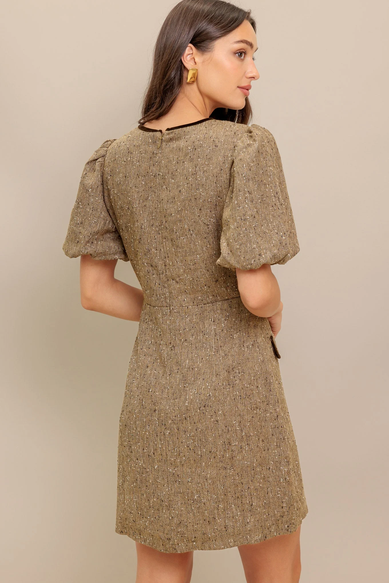 MADEMOISELLE MODE TWEED MINI DRESS - Image 4