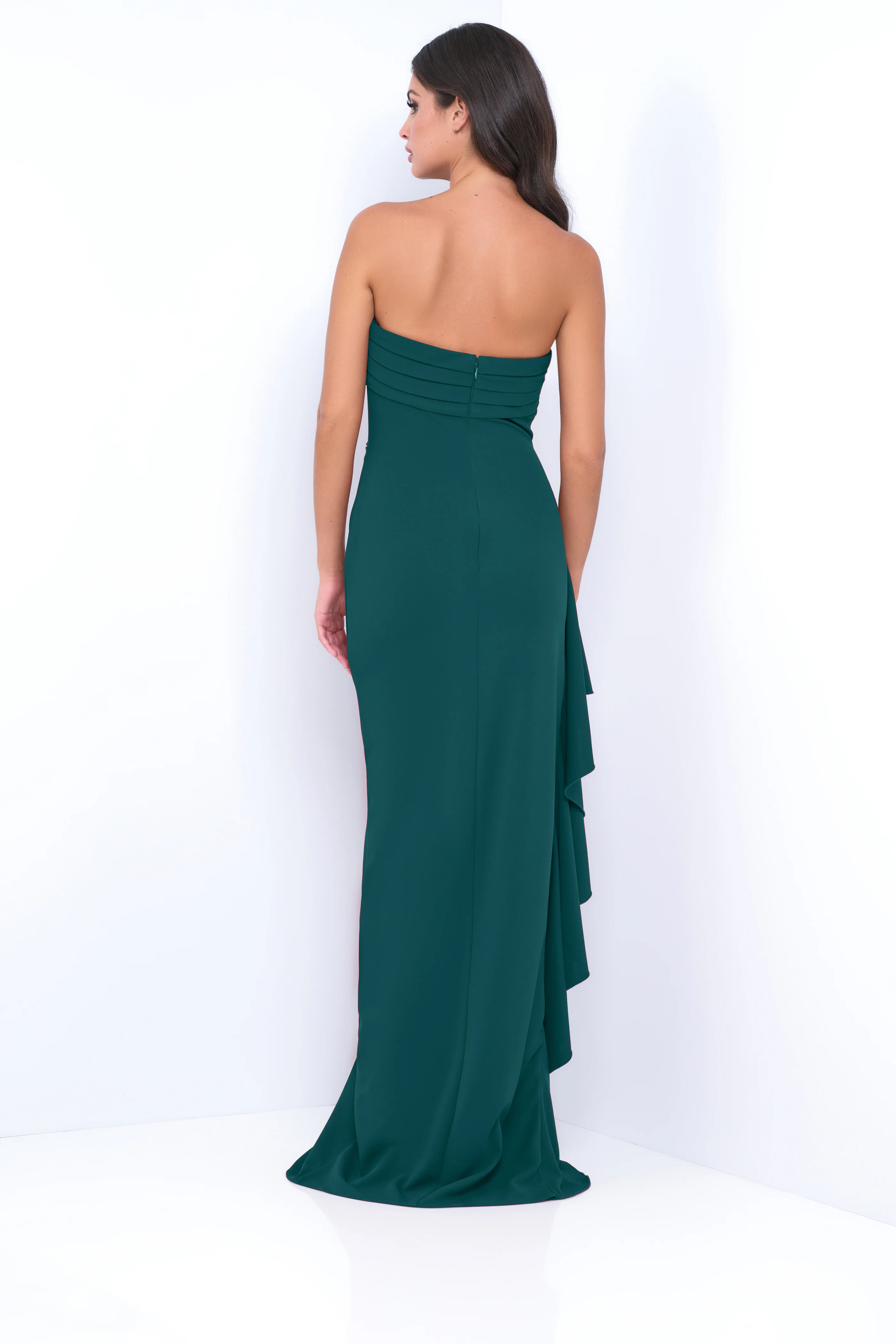 Marie Strapless Maxi Dress - Emerald - Image 5
