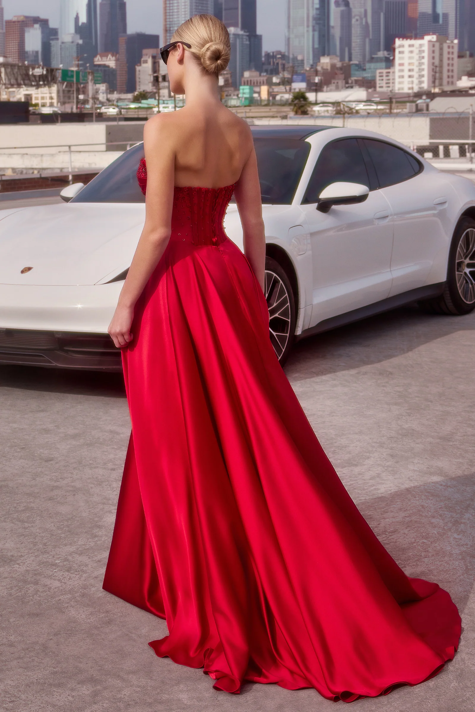 Melanie Gown - A-line Dress with Beaded Bodice & Corset Back - Image 19