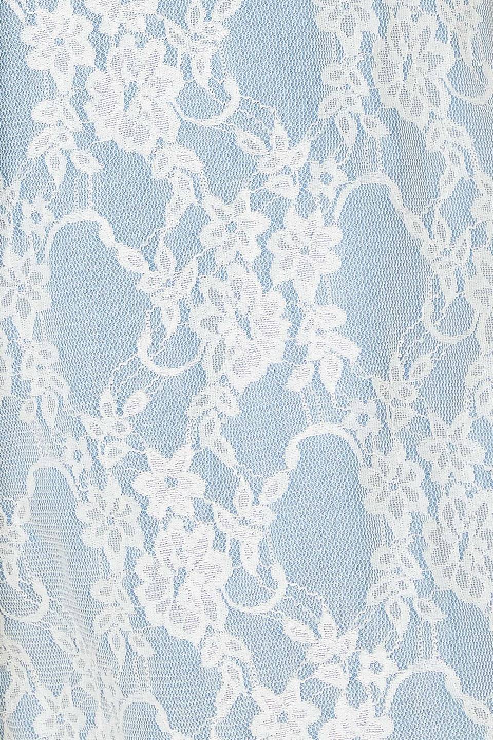 MOMENT MAKER LACE & DENIM ROMPER - BLUE - Image 7