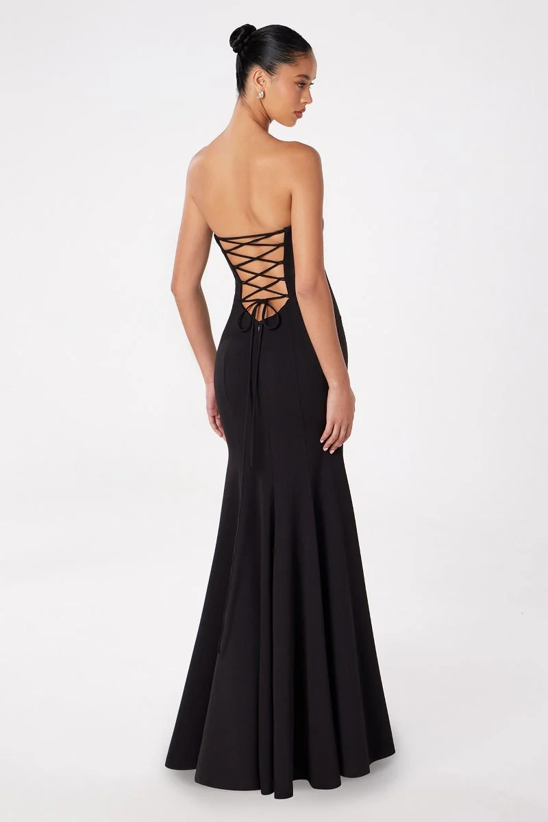 Poppy Maxi Dress - Strapless Fitted Dress - Image 8