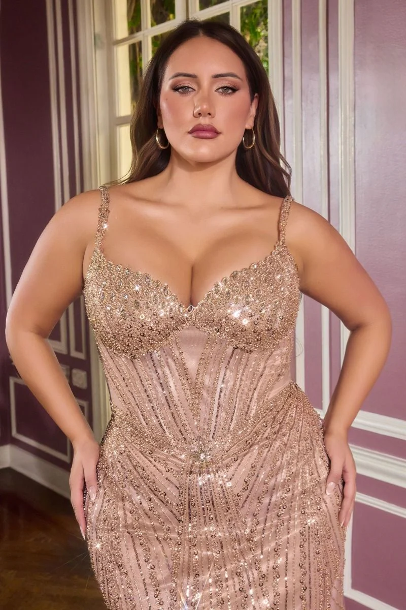 RENATA GOWN - V-NECK BEADED EVENING DRESS - Image 17