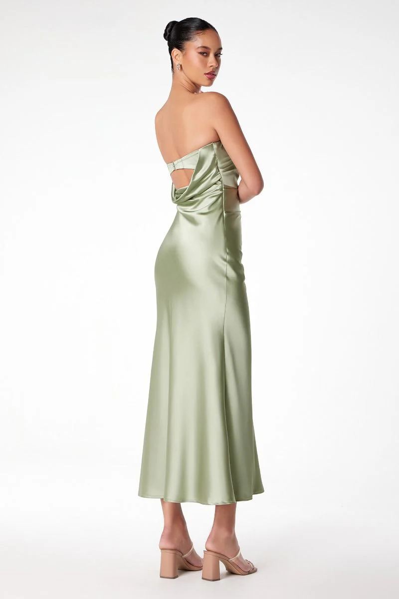 Ruthie Satin Strapless Maxi Dress - Image 6