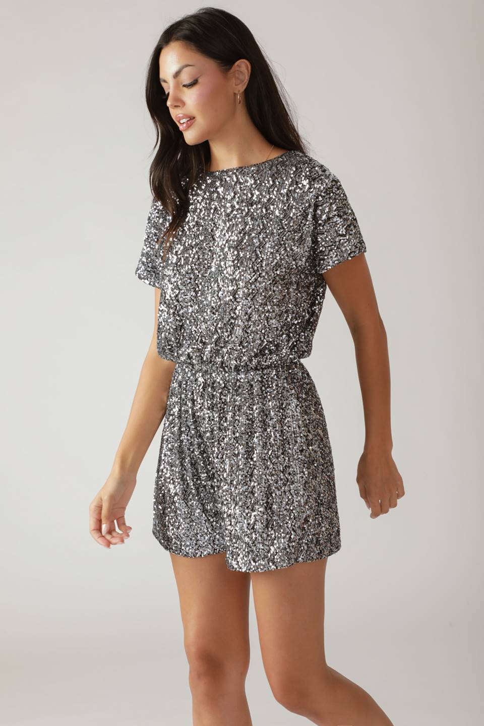 SCOUT SILVER SEQUIN ROMPER - Image 4