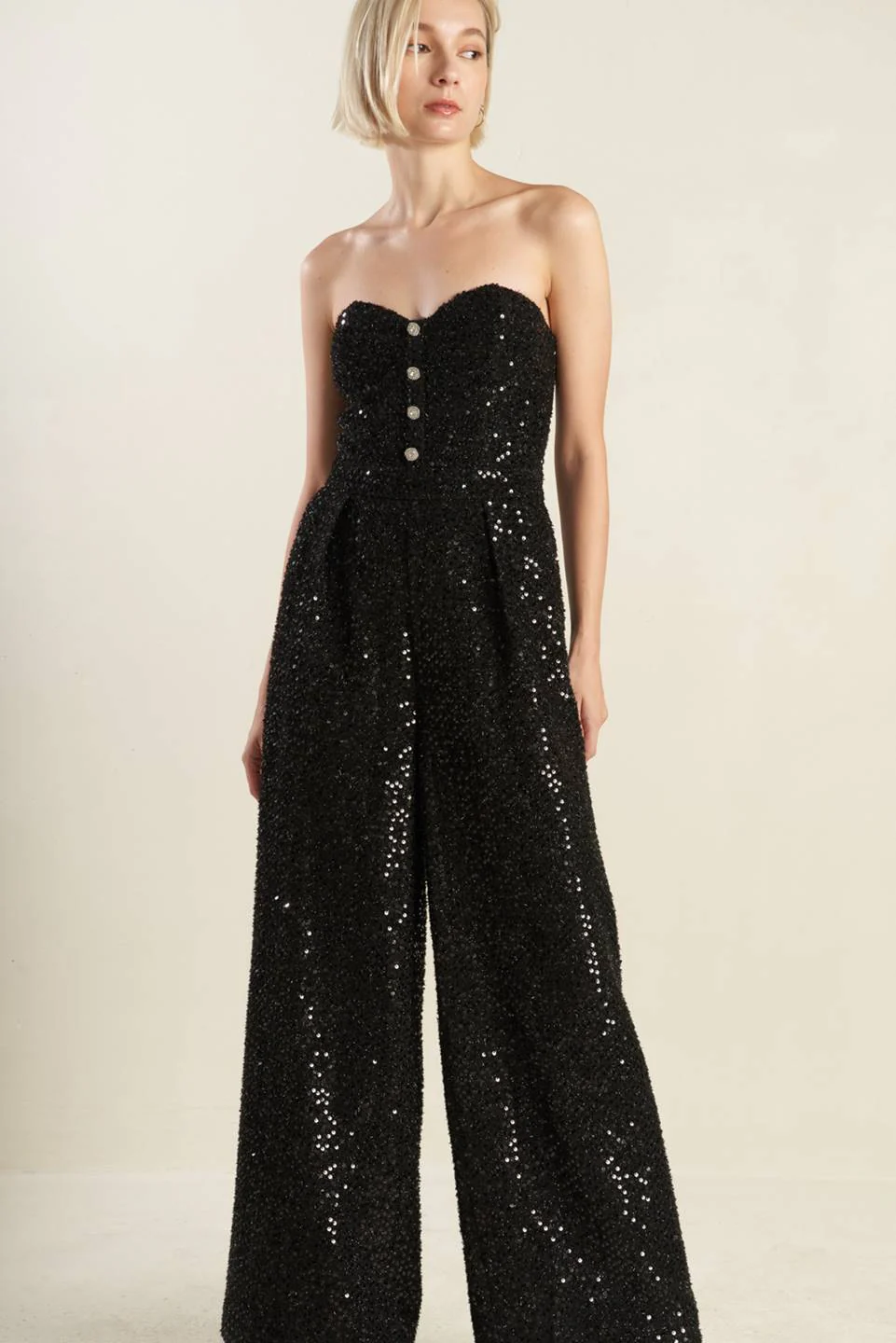 Sorelle Jumpsuit - Black Sequin - Image 3