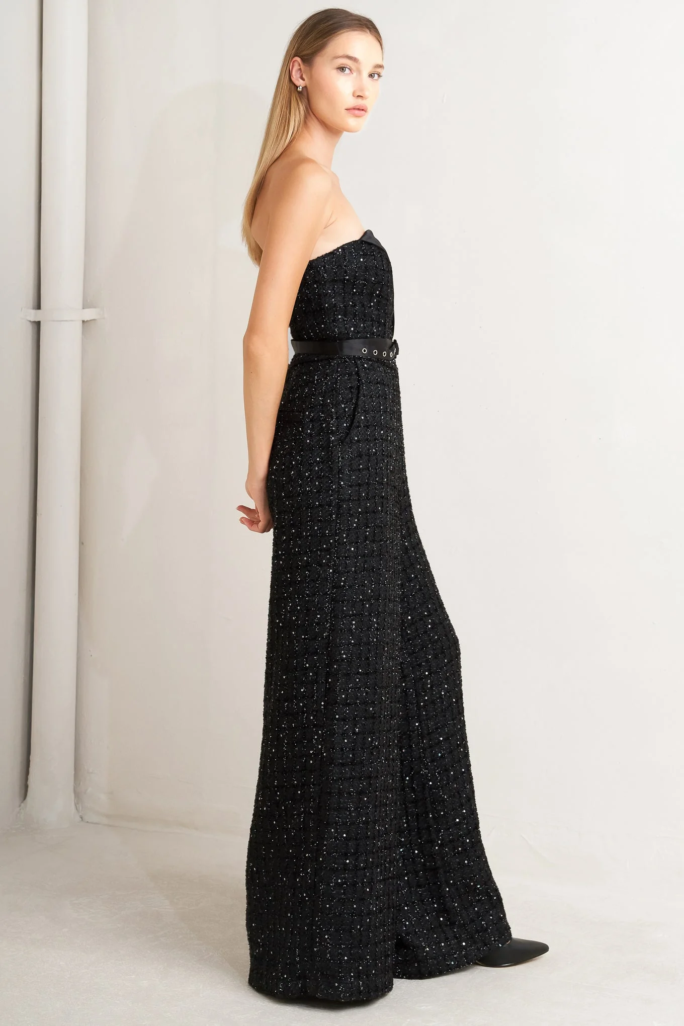SPARK NOIR BLACK TWEED JUMPSUIT - Image 4