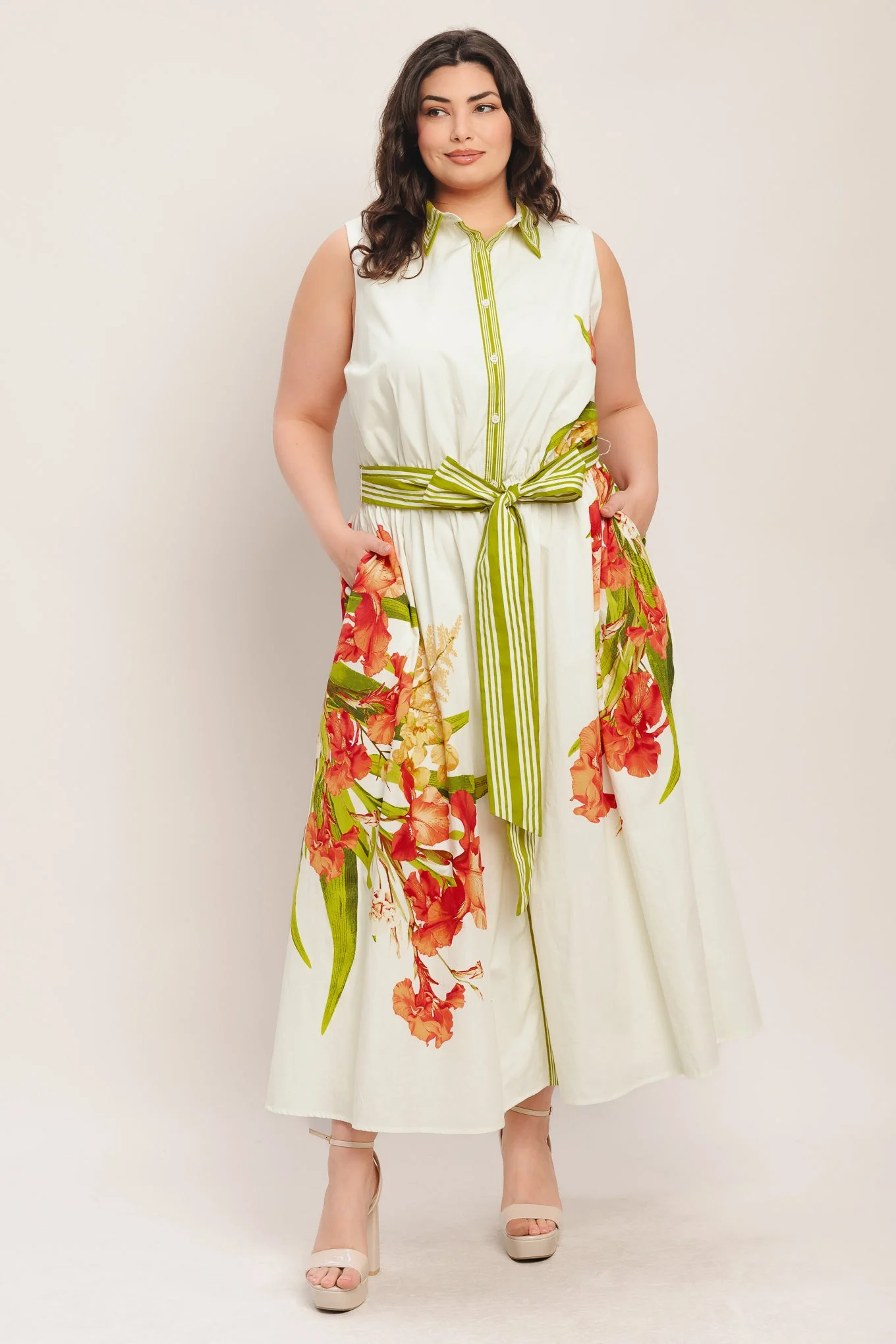 SPRING HEIRLOOM FLORAL PRINT MIDI DRESS - Image 7