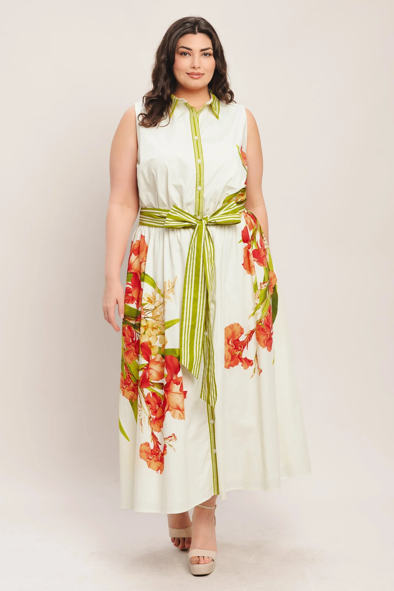 SPRING HEIRLOOM FLORAL PRINT MIDI DRESS - Image 8