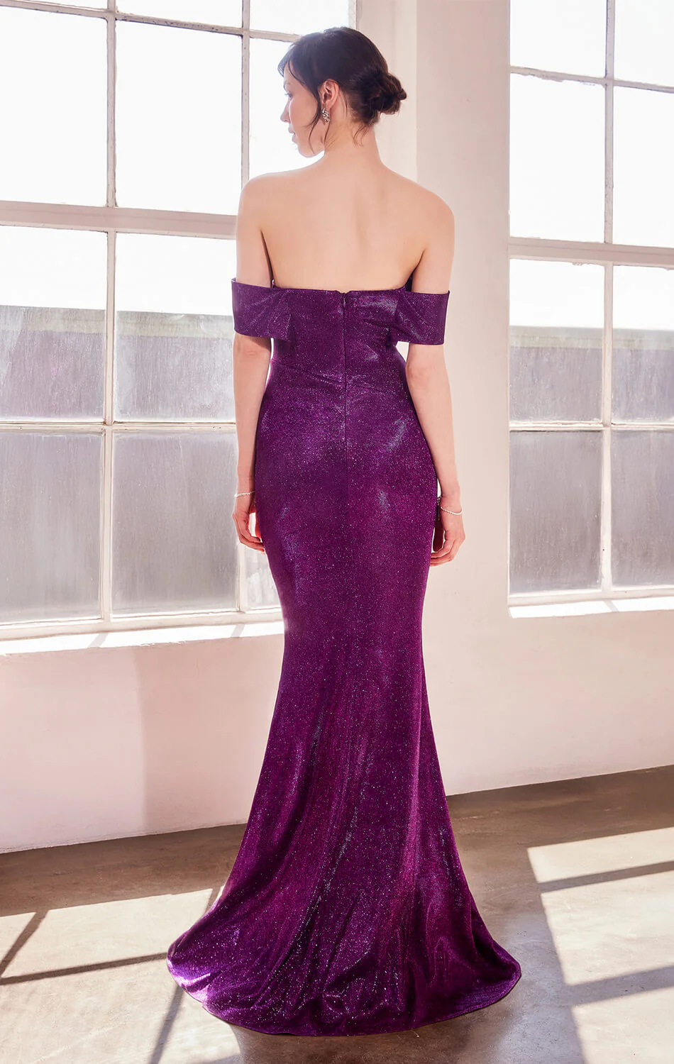 Starlet Gown - Off-the-Shoulder Pleated Dress - Image 7