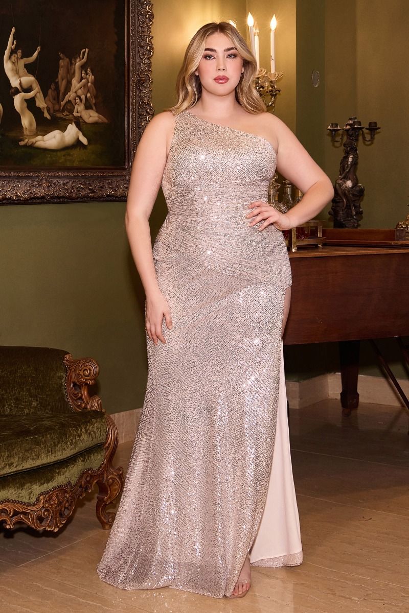 THEA GOWN - ONE SHOULDER SEQUIN EVENING GOWN - Image 9