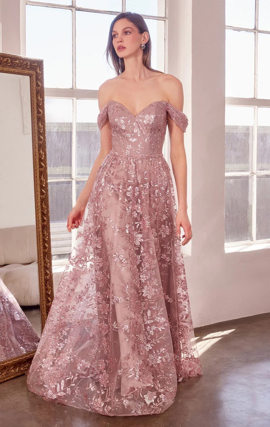 Veronica Gown - Glitter Print A-line Dress - Image 3