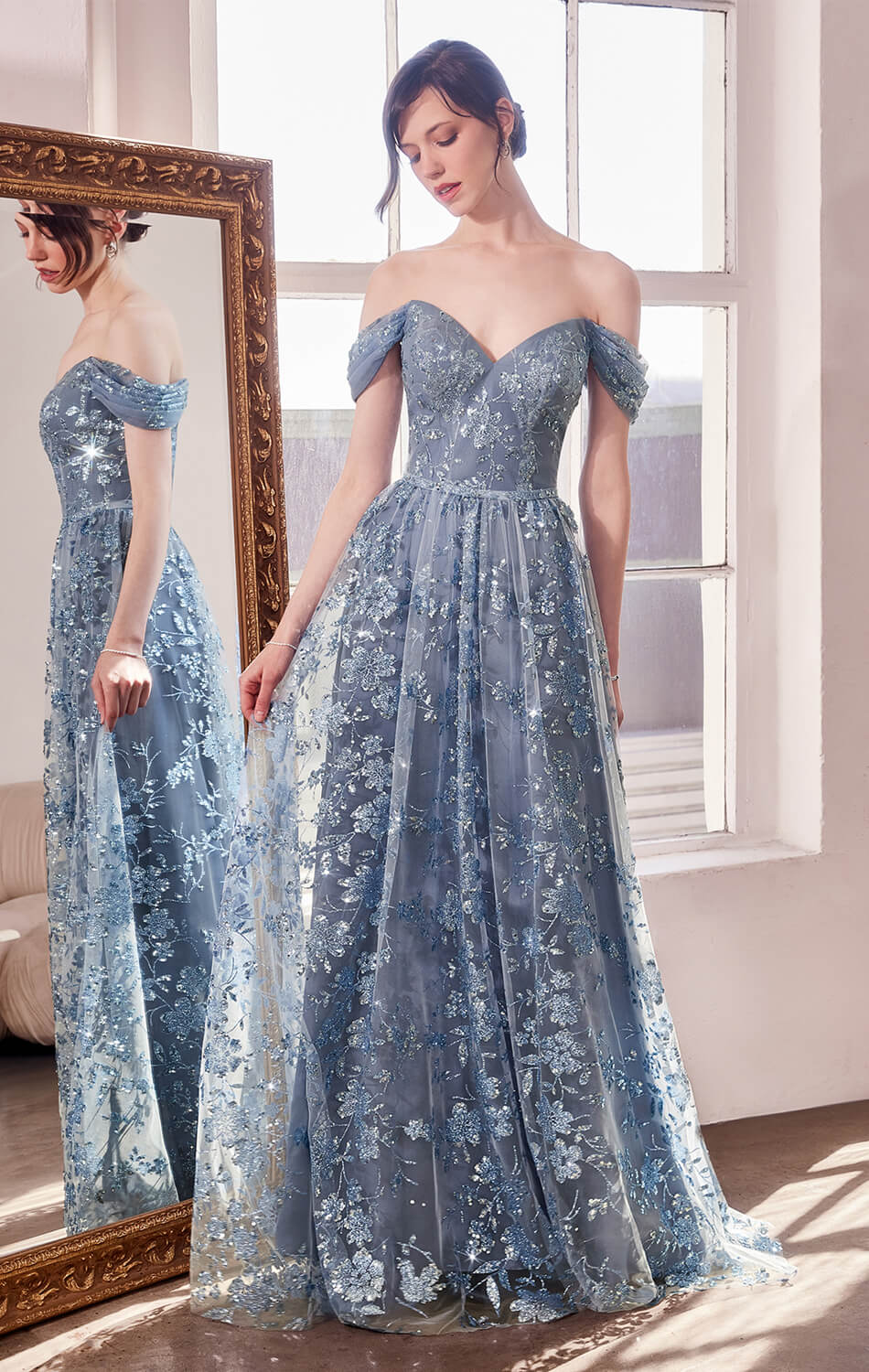 Veronica Gown - Glitter Print A-line Dress - Image 7