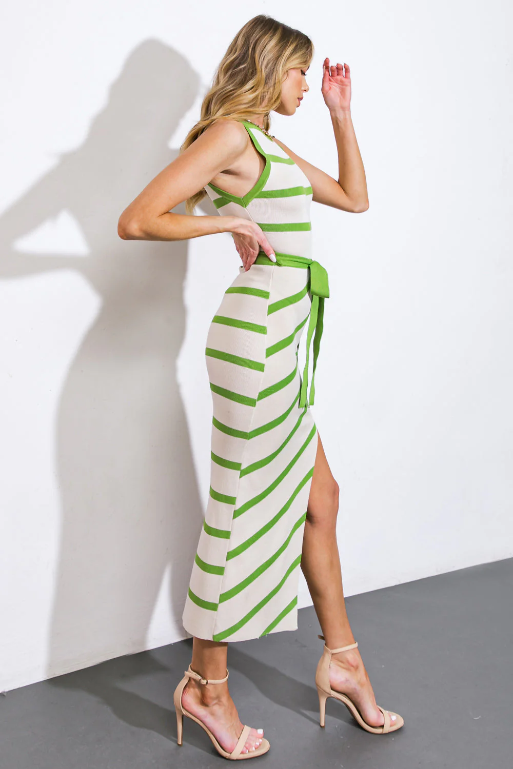 WENDI STRIPED KNIT MIDI DRESS - Image 12