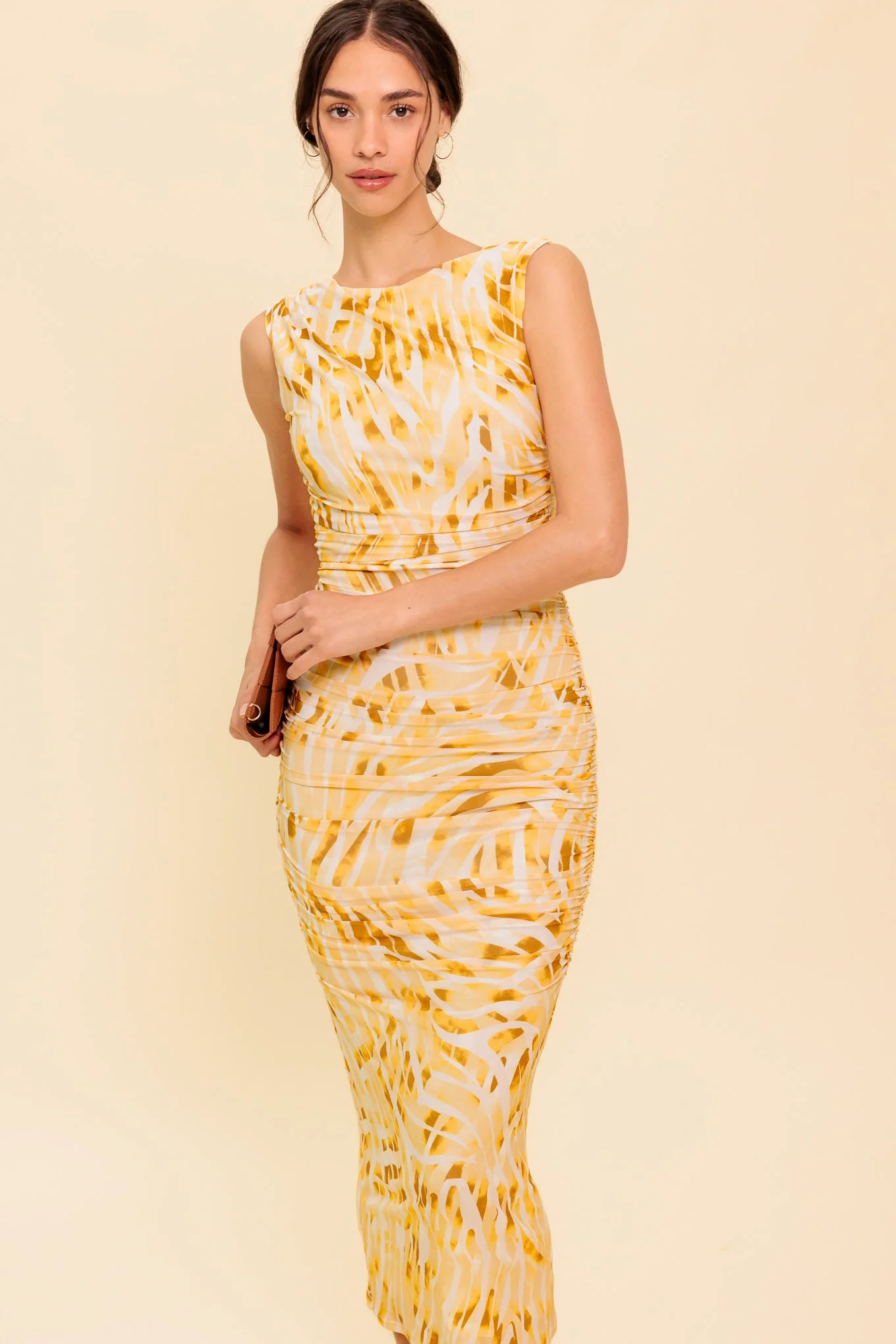 Wild As Ever - Power Mesh Cheetah Print Bodycon Midi Dress - Image 7