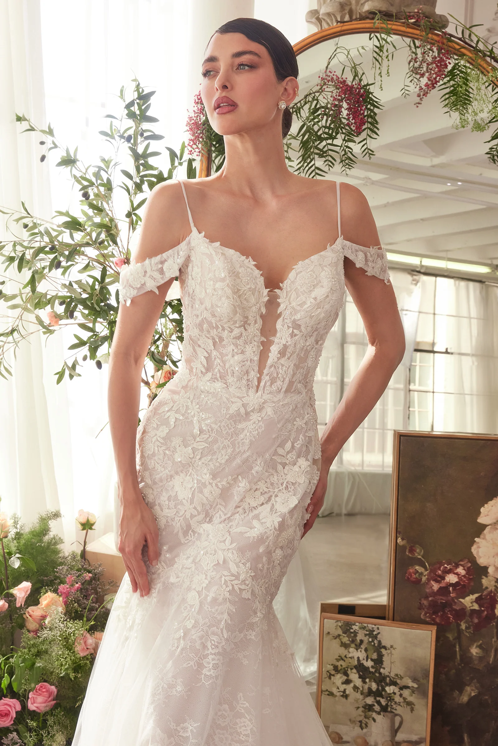 WL051 - Fitted Lace Mermaid Wedding Dress - Andrea & Leo - Image 4